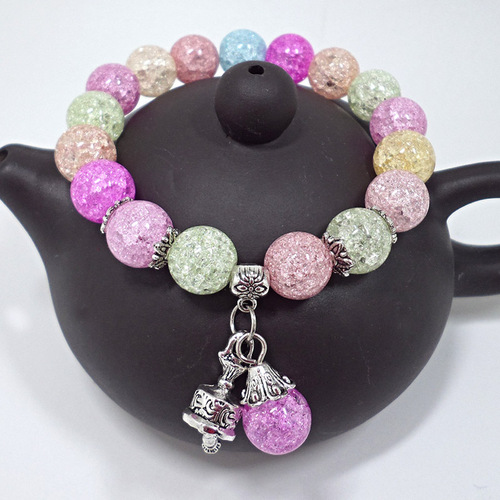 Korean version of cat's eye stone bracelet crown pendant bracelet student crystal bracelet hand ornament bracelet niche Korea