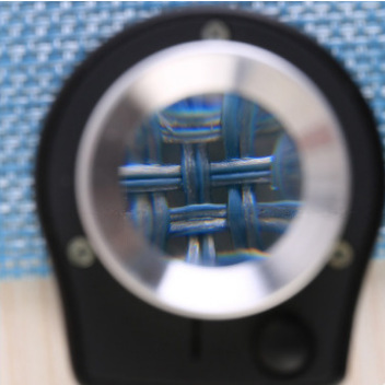 All-metal textile fabric printed grid pigeon eye mirror tape with 6 LED bill validator scale magnifying glass 2016