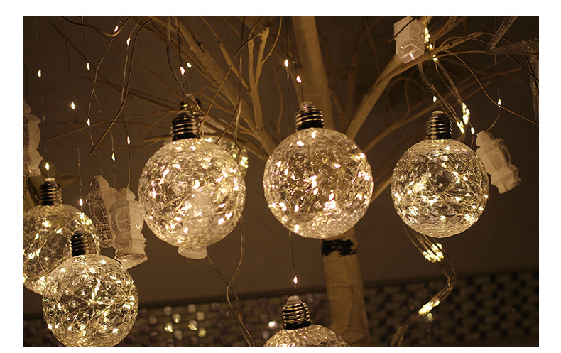 Christmas Romantic Round Pe Party String Lights 1 Set display picture 3