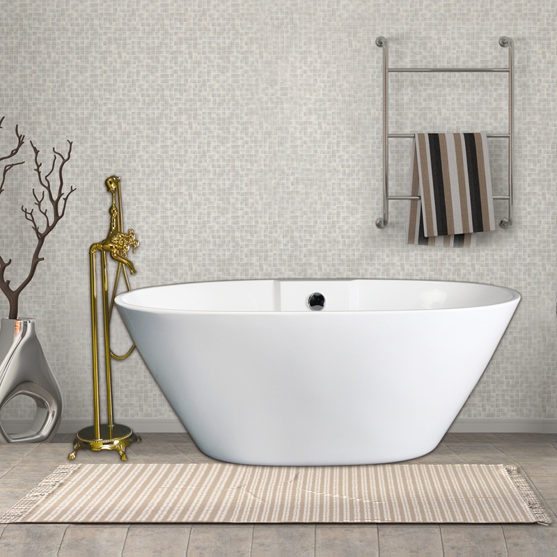 新世爵 浴缸家用小户型成人卫生间亚克力独立式贵妃网红浴缸泡澡|ms