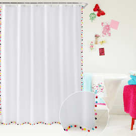 卫生间浴帘防水浴帘布简约浴室帘浴帘隔断门帘淋浴挂帘子布