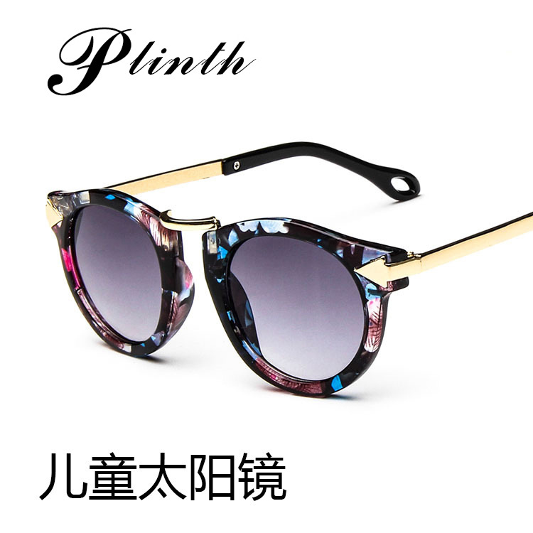 New Korean version of arrow children's sunglasses Fashion retro children's Sunglasses round frame sunglasses 2912
