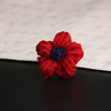 Brooch lapel pin, children's pin, flowered, cotton and linen