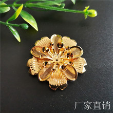 鞋服铁艺碰焊多层花朵 蜡烛台烟灰缸贴片 婚庆工艺品金属立体花