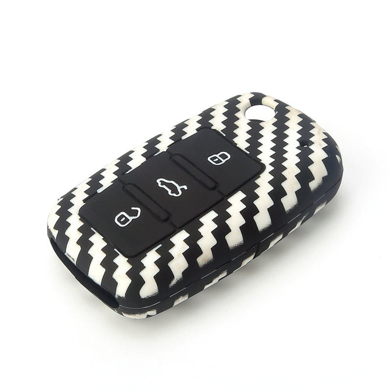 Applicable to Volkswagen Folding 3 Key Touran Golf 6 Carbon Fiber Key Set Langxing Langjing polo Silicone Key Set Applicable to Volkswagen Folding 3 Key Touran Golf 6 Carbon Fiber Key Set Langxing Langjing polo Silicone Key Set