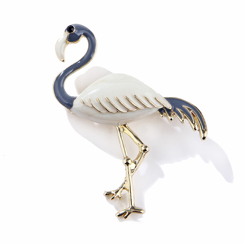 5g Weight Brooches Classification Simple Style Pin Flamingo Alloy Enamel Women'S Brooches