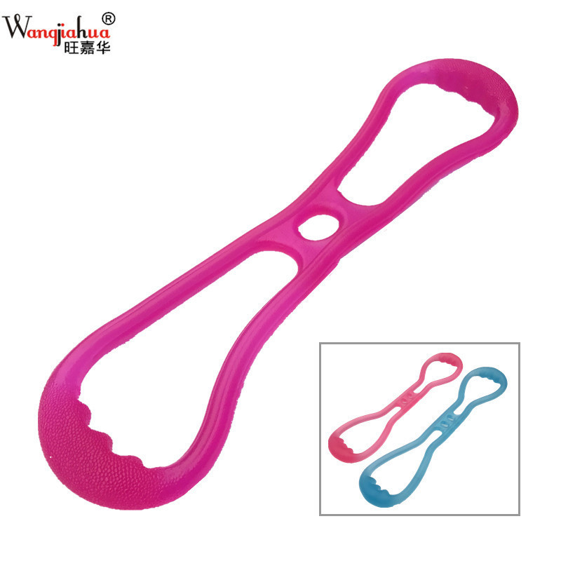 Silicone eight character puller candy color women's fitness chest expansion yoga pull with jelly pull rope LAZADA goods