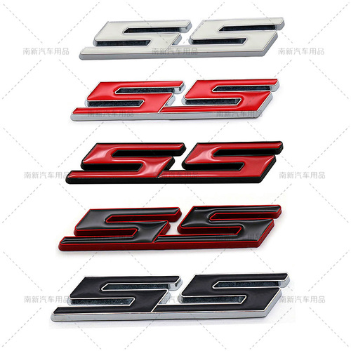 SS metal personalized car logo, suitable for Chevrolet SS metal modified car stickers, metal material