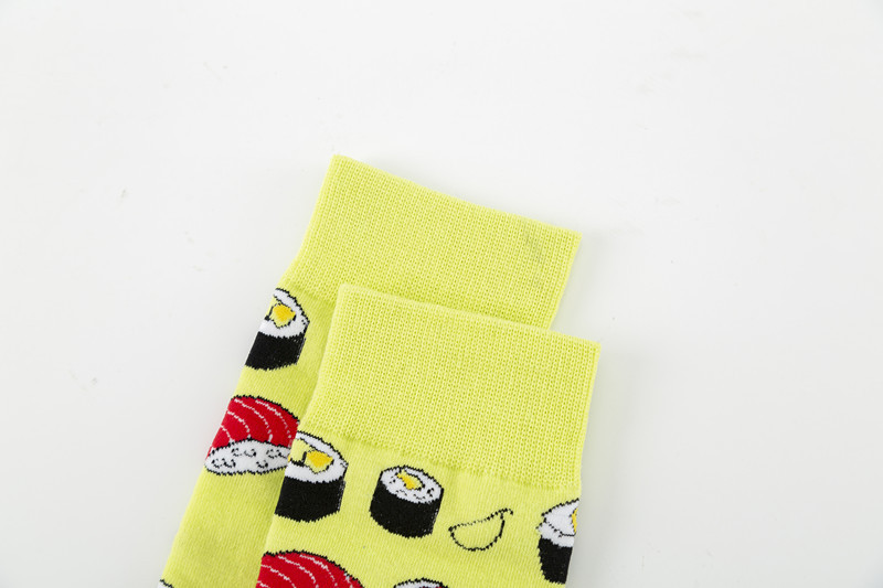 Nouvelles chaussettes colorées à la mode Chaussettes gourmandes colorées Chaussettes décontractées en coton Tendance de la rue européenne et américaine Chaussettes mi-mollet en gros_voghion.com