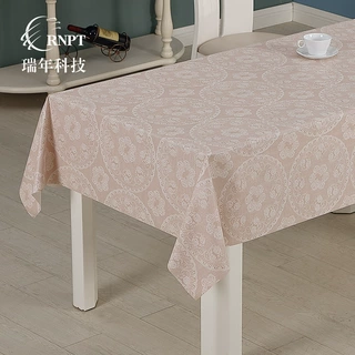 RNPT瑞年 厂家供应新款家居长方形餐桌布简约印花台布pvc防水桌布
