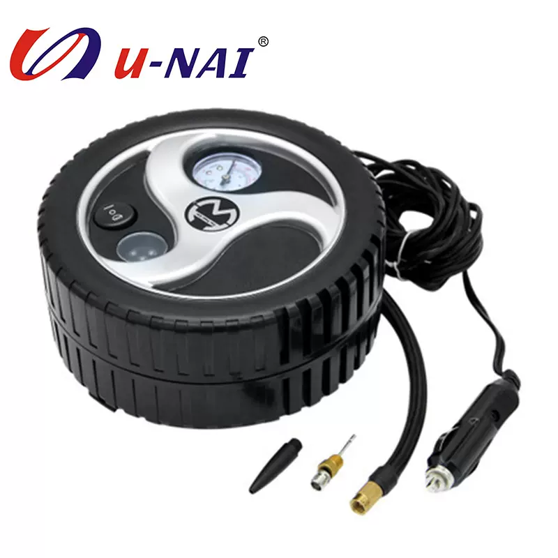 厂家直供 便携式迷你汽车工具充气泵 指针压力表 车载充气泵批发