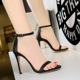 829-1 Euro-American Wind Summer Fashion Simple Fine-heeled High-heeled Strip High-heeled Sexy Night Shoe Sandals Women's Shoes