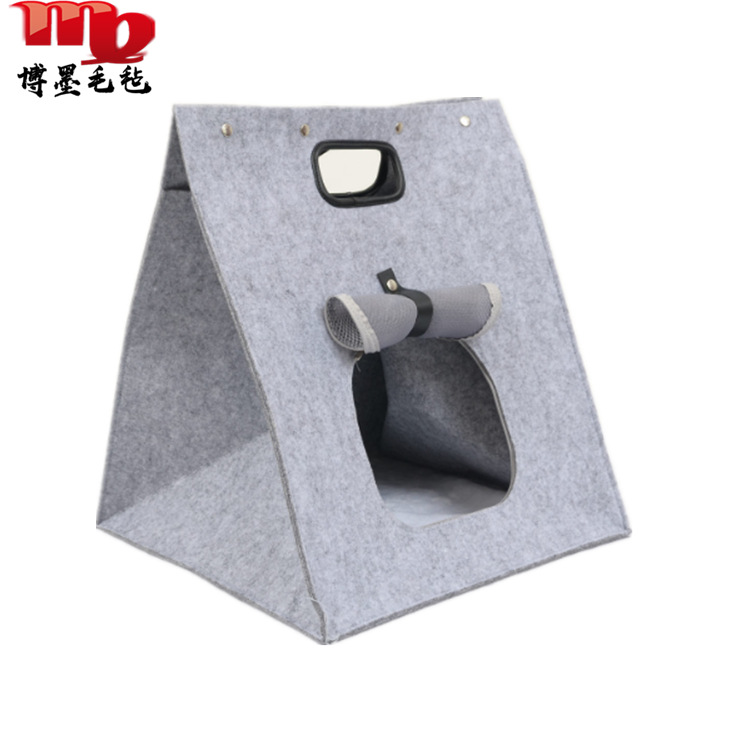 外出毛毡猫窝 透气宠物保温房子 可折叠创意手提宠物窝狗窝屋定制