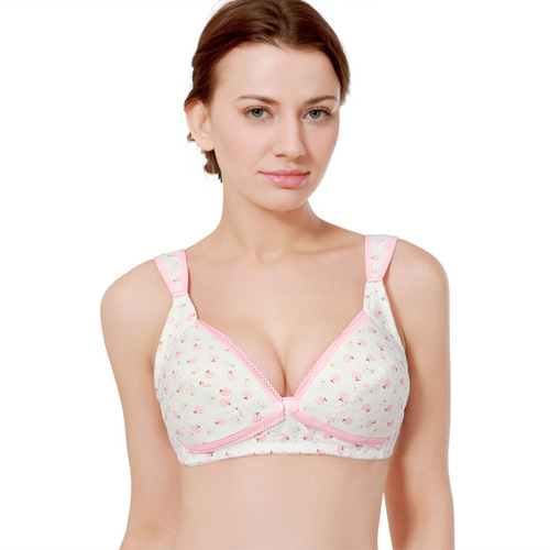 哺乳文胸印花前开口哺乳文胸加宽肩带孕妇内衣苹果款厂家直销批发