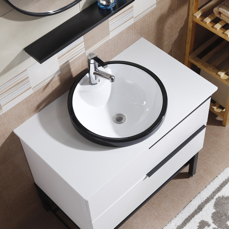 Manufactor Direct selling Wash and rinse Taipei Wash one's face Basin cabinet solid wood TOILET Wash basin combination Paint Bathroom cabinet to ground