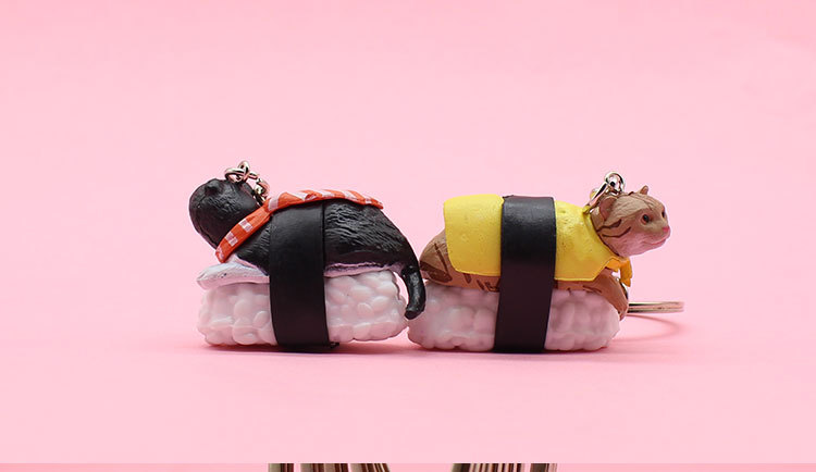 Cartoon Wind Kat PVC Unisex Tas Hanger SLEUTELSPEELGOED display picture 6