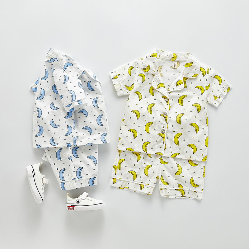 2019 summer children pure cotton Bananas Pyjamas men and women Tongbaobao Mosquito control Air conditioning service On behalf of