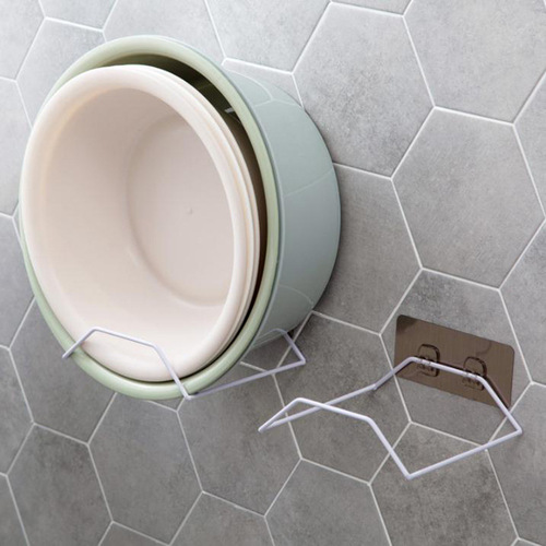 Iron basin rack bathroom storage rack punch-free hanging rack wall hanging bathroom strong hook kitchen sticky hook storage rack