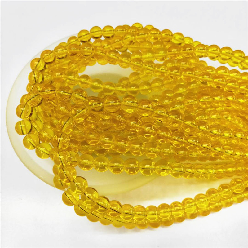 Wholesale of special crystal jewelry, golden crystal glass loose beads, DIY round bead jewelry, bead matching factory direct sales detail image 6