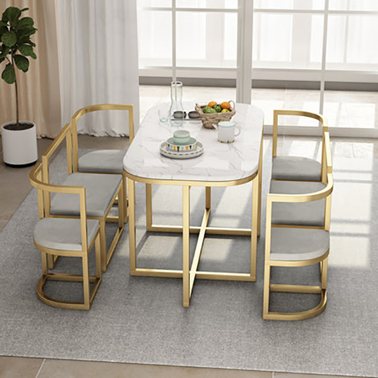Nordic marble dining table and chair combination creative small…