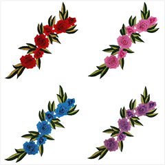 民族風刺繡布貼 水溶多色立體刺繡補丁貼 旗袍禮服貼花 廠家