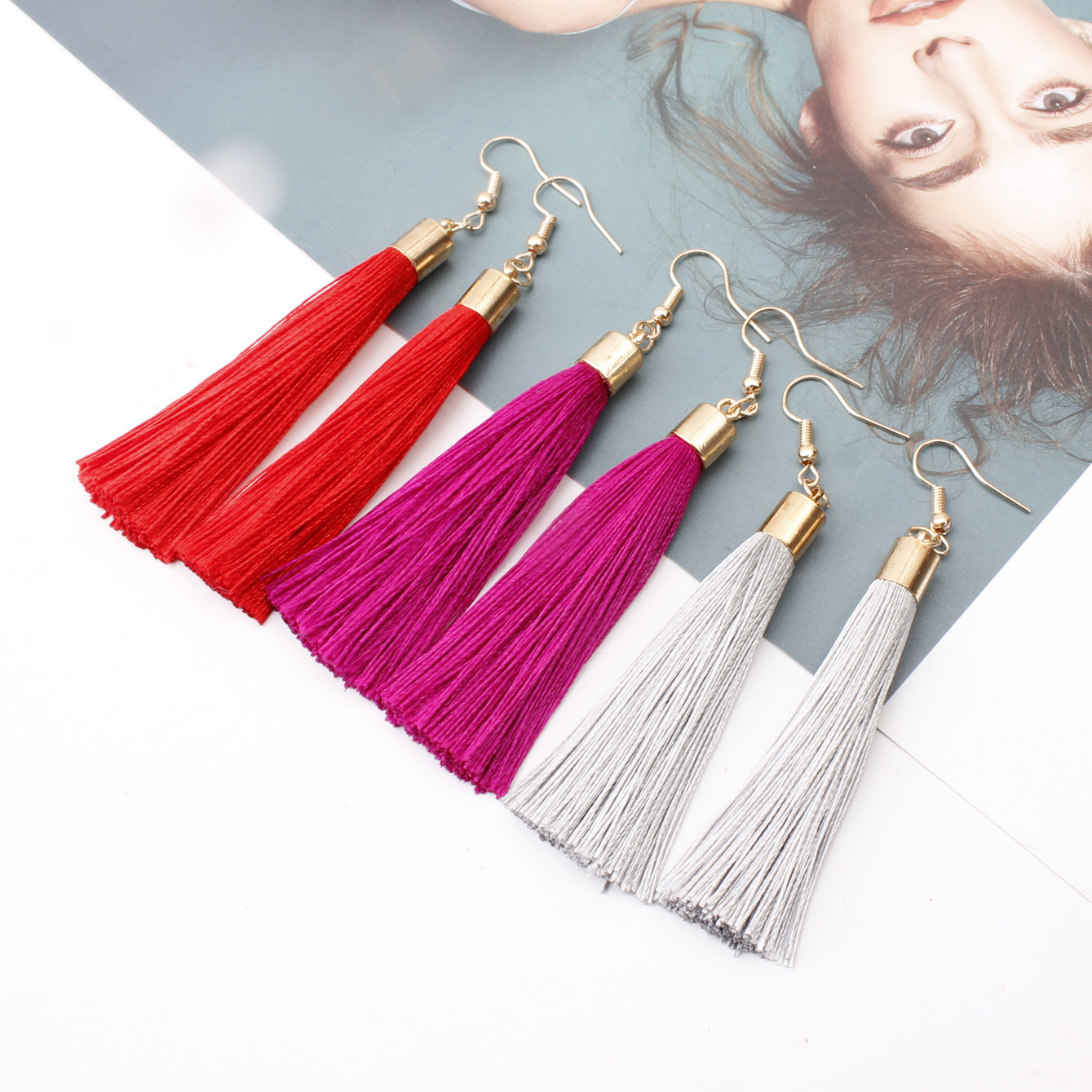Tassel, Plating Design Fashion Geometric Alloy Tassel Plating Women's Earrings 1 Pair