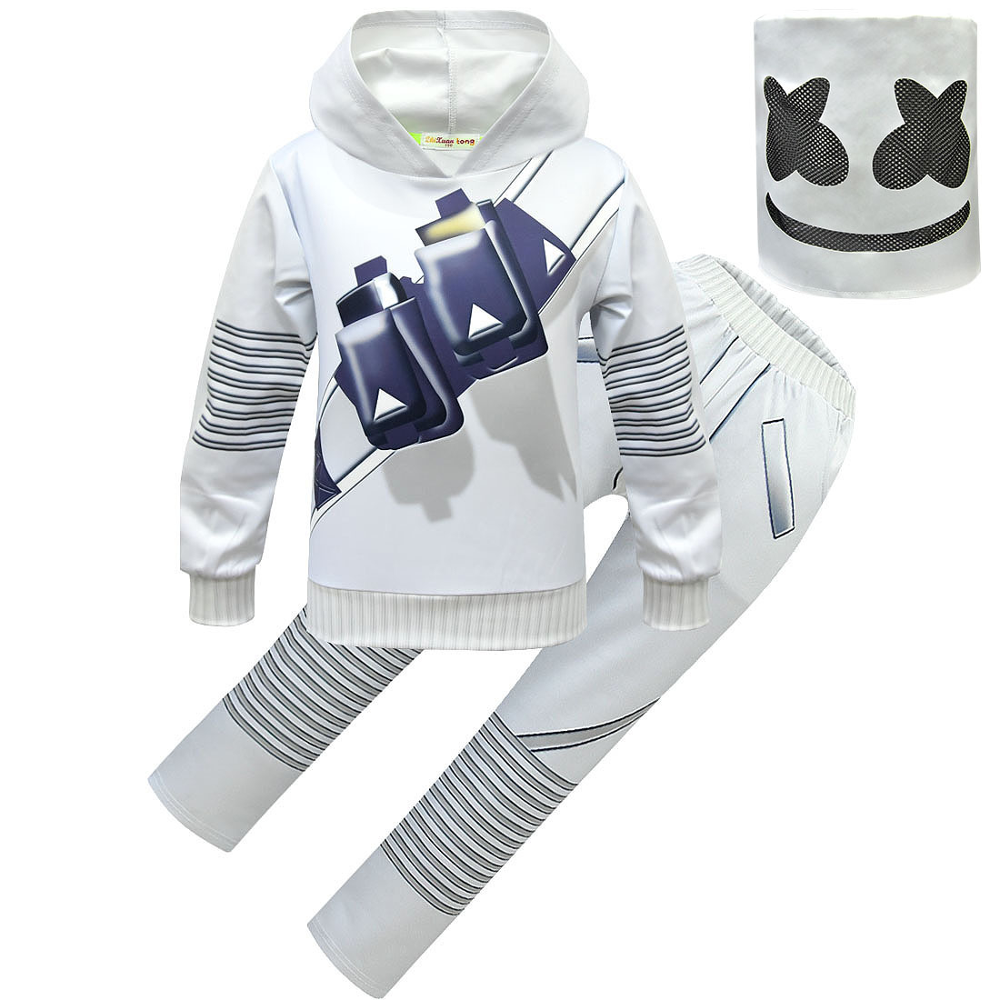 Boys set dj marshmallow Marshmello clothing in the big children's suit