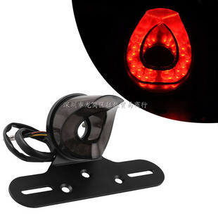 New motorcycle taillight LED ring rear light retro taillight brake light with bracket