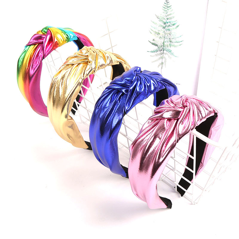 Metal Radium Bright Knotted Fabric Headband Fashion Sweet Headband display picture 8