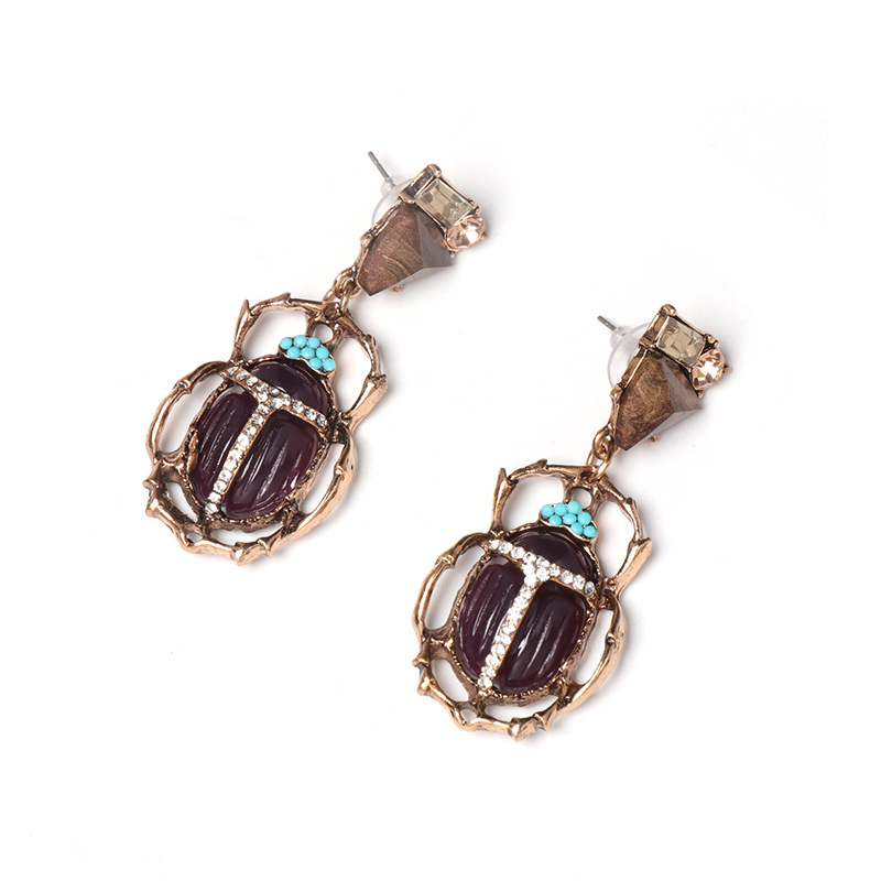 Fashion Beetle Long Earrings display picture 4