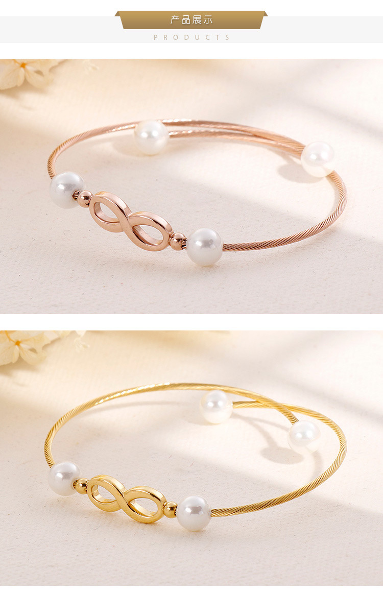 Korean stainless steel shell pearl bracelet wholesale Nihaojewelrypicture11
