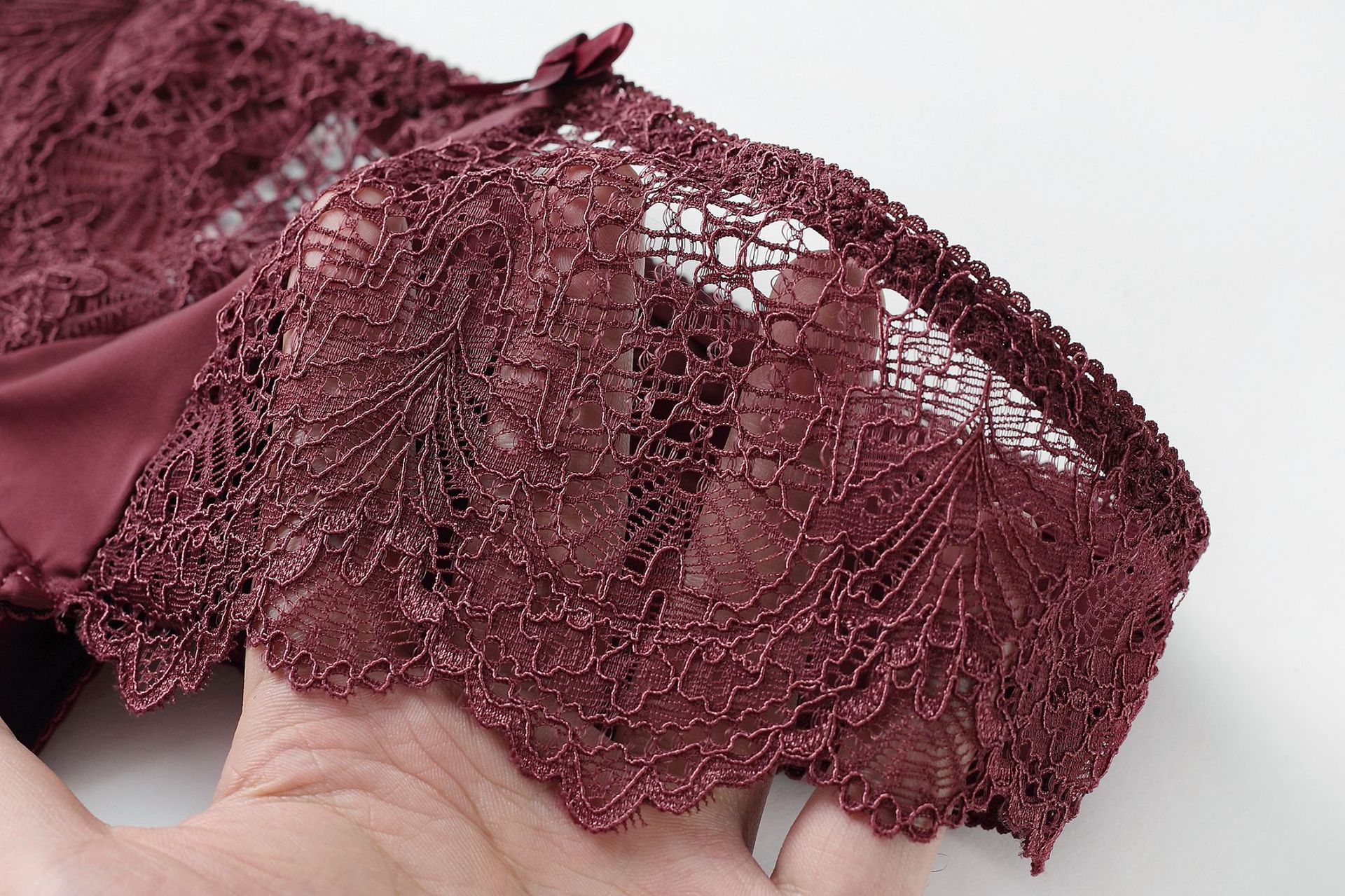 Ensemble de soutien-gorge en dentelle pour filles, sous-vêtements épais, Sexy, pour femmes, 1708_voghion.com