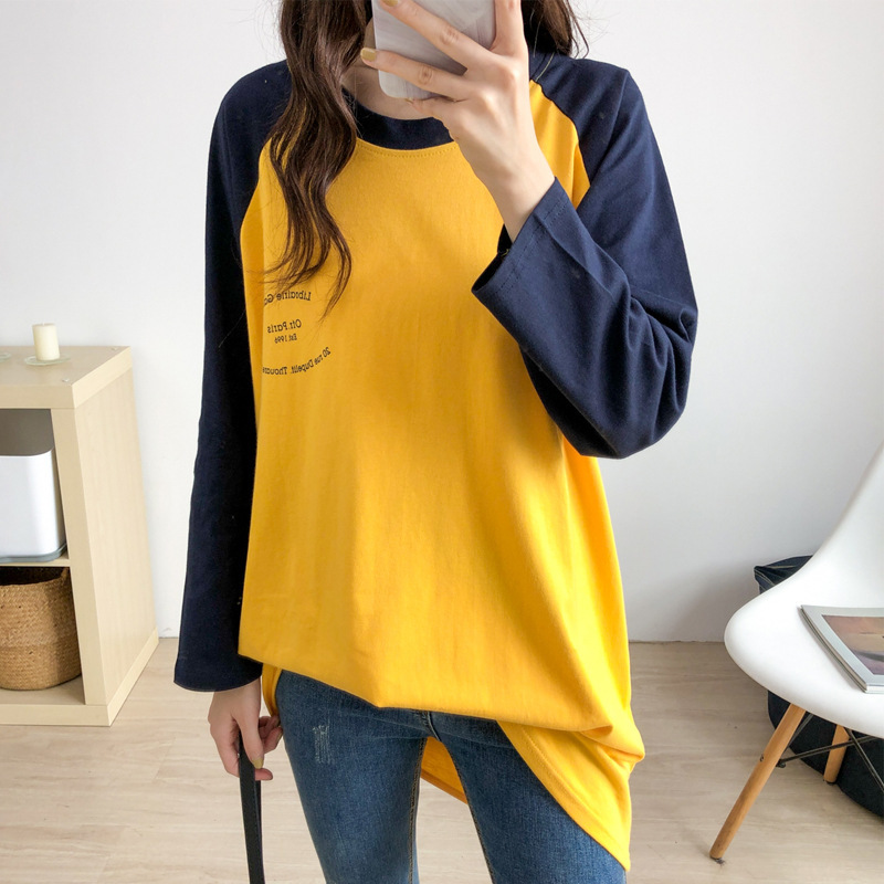 8395 Breastfeeding Clothes Autumn Clothing Pure Cotton Long-sleeved Thin Breastfeeding T-shirt for Going Out Breastfeeding Clothes Breastfeeding Clothes Top Trendy T-shirt