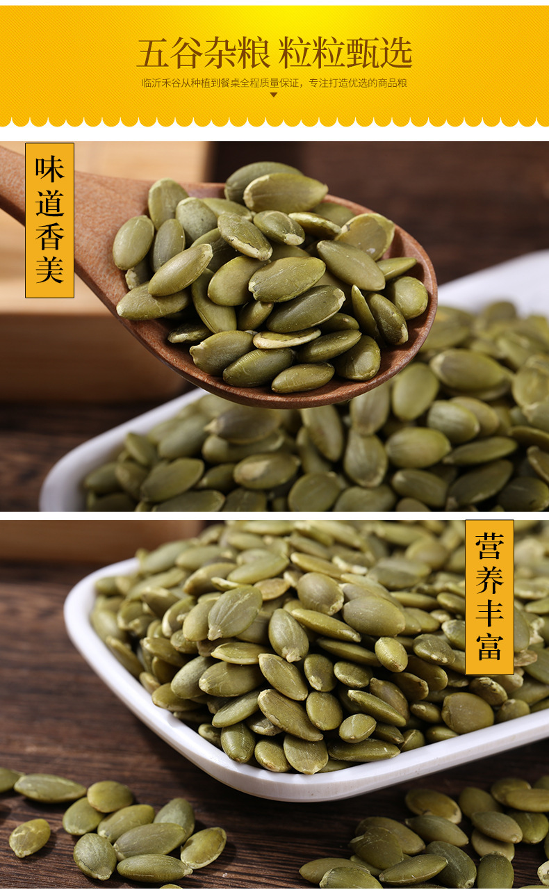 Roasted Pumpkin Seed Kernels Nan Gua Zi Ren 500g Low Temperature Baked Original Flavor Bulk Snack specifications
