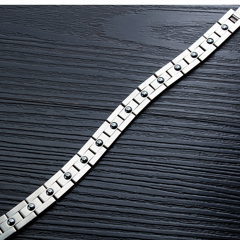 Supply Factory Price Wholesale Cross-Border Jewelry Titanium Steel Trendy Bracelet Classic Men's Titanium Steel Bracelet