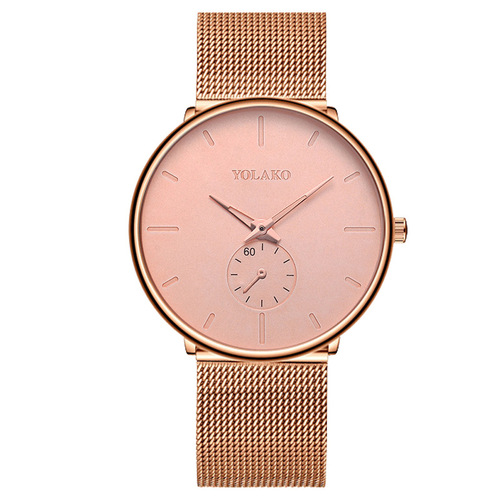 Cross-border men's fashion watches simple casual business mesh belt men's quartz watch wholesale