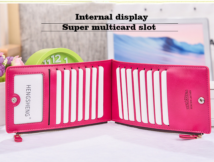 wallet women card wallet wallet lady clutch purse long wallet double zipper thin mobile phone bagpicture24