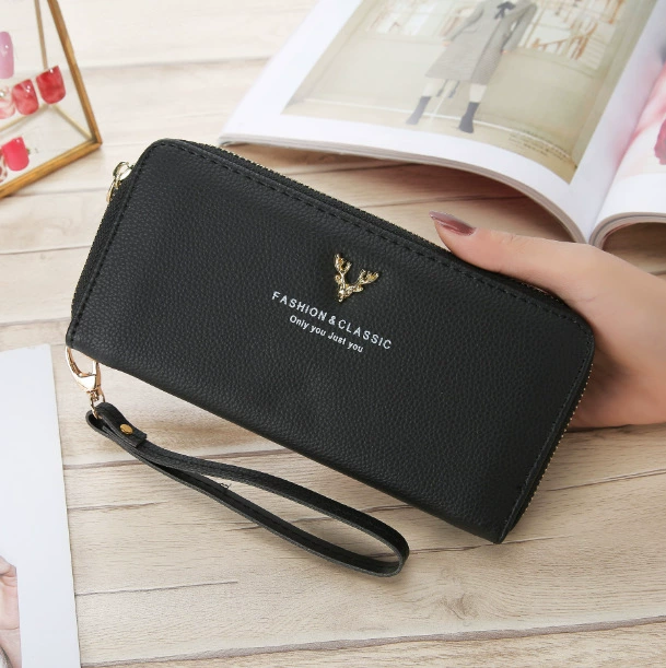 Wallet, capacious small clutch bag for leisure