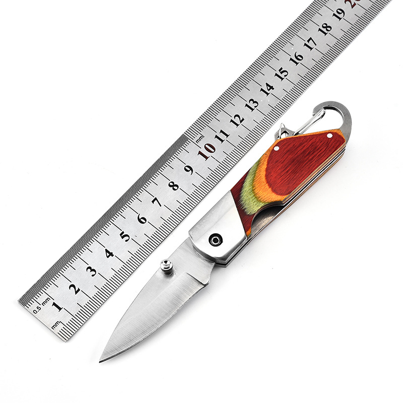 厂家直销折叠刀不锈钢户外QQ迷你钥匙扣小刀折叠礼品刀开刃折叠刀