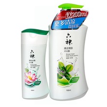 Sữa tắm Liushen mát và sảng khoái (trà xanh + cam thảo) 750ml + 200ml gói gia đình Giang Tô, Chiết Giang và Thượng Hải Rửa cơ thể