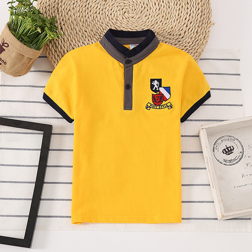 2024 High quality kids polo shirt boys tops wholesale童装T恤