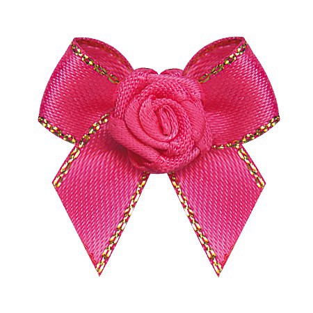 Yao Ming DIY accesorios de ropa interior accesorios para el cabello ropa interior caja de regalo decoración de flores rosa 3 puntos cinta arco