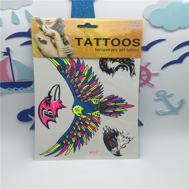 廠家直銷現貨紋身貼小清新熒光紋身紙防水持久文身紙夏季熱銷批發