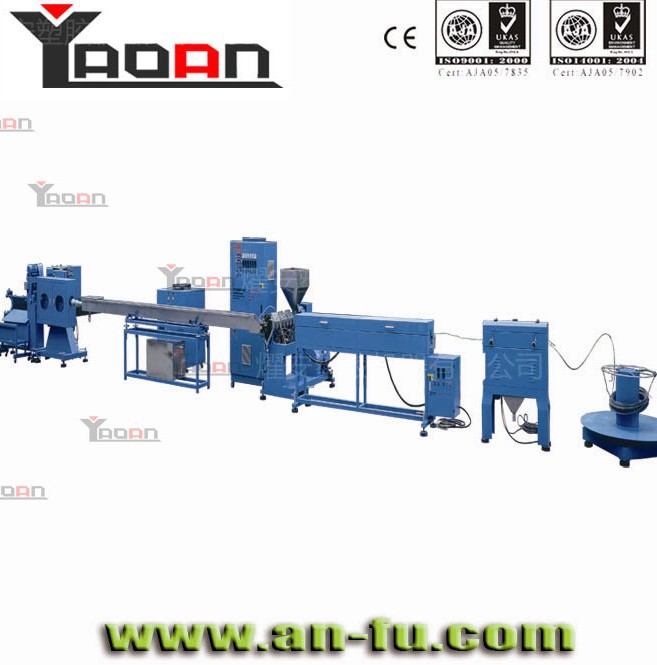 燿安厂家直销PP塑胶包覆木头挤出设备复合木头绕纱线押出设备机器