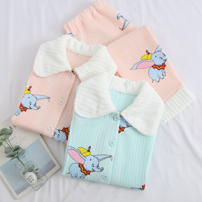 月子服秋冬新款空气层纯棉秋冬产后孕妇哺乳新款休闲加厚保暖透气