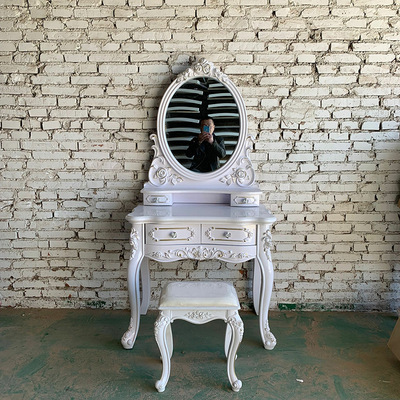 厂家定制批发欧式梳妆台欧式妆台小尺寸化妆桌多抽储物柜一件代发