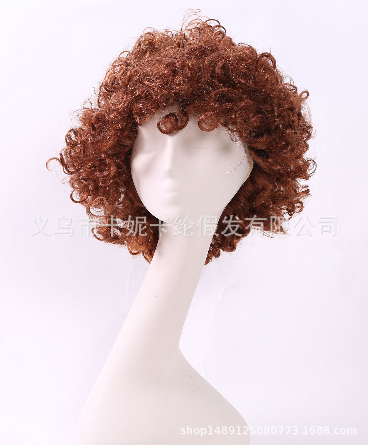 Nuevo cabello negro marrón fan de moda europea y americana rizos