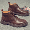 Martens, demi-season high footwear English style, boots, 2021 collection, British style, genuine leather, plus size