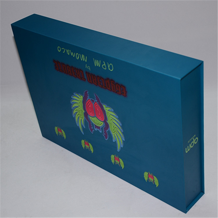 蓝色书型盒 厂家定制加工各类书型盒 精美翻盖盒 天地盒可印LOGO