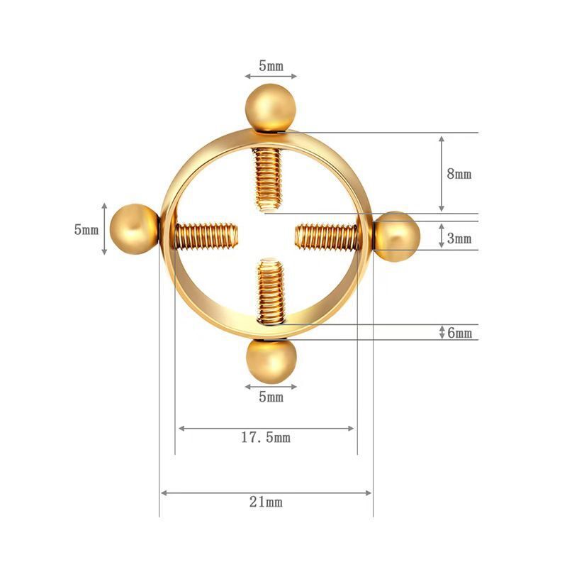 廠家直銷 跨境熱銷歐美無穿孔 可調節 不鏽鋼穿刺乳環夾 飾品批發
